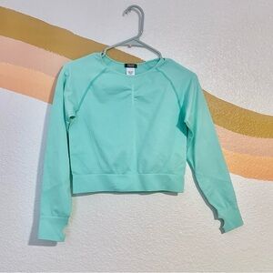 Mint Green Long Sleeve Kids Tee